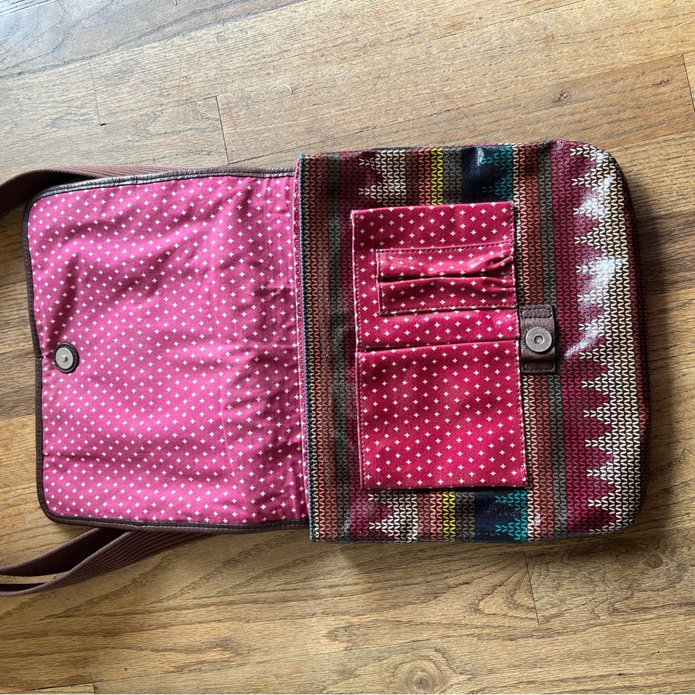 Fossil vintage Key-per Multicolor Crossbody Bag with Patterned Design organizer - Picture 5 of 9
